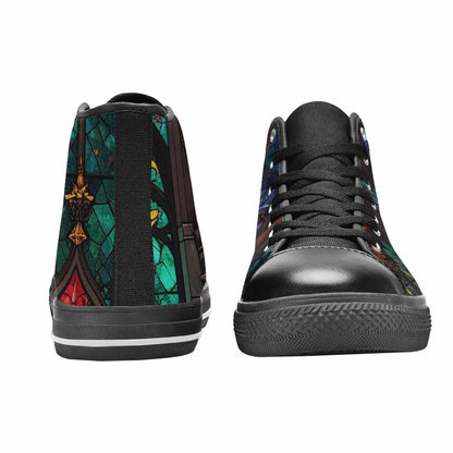 MEN'S Stained Glass Cathedral High Top Canvas Dreamcore Sneakers