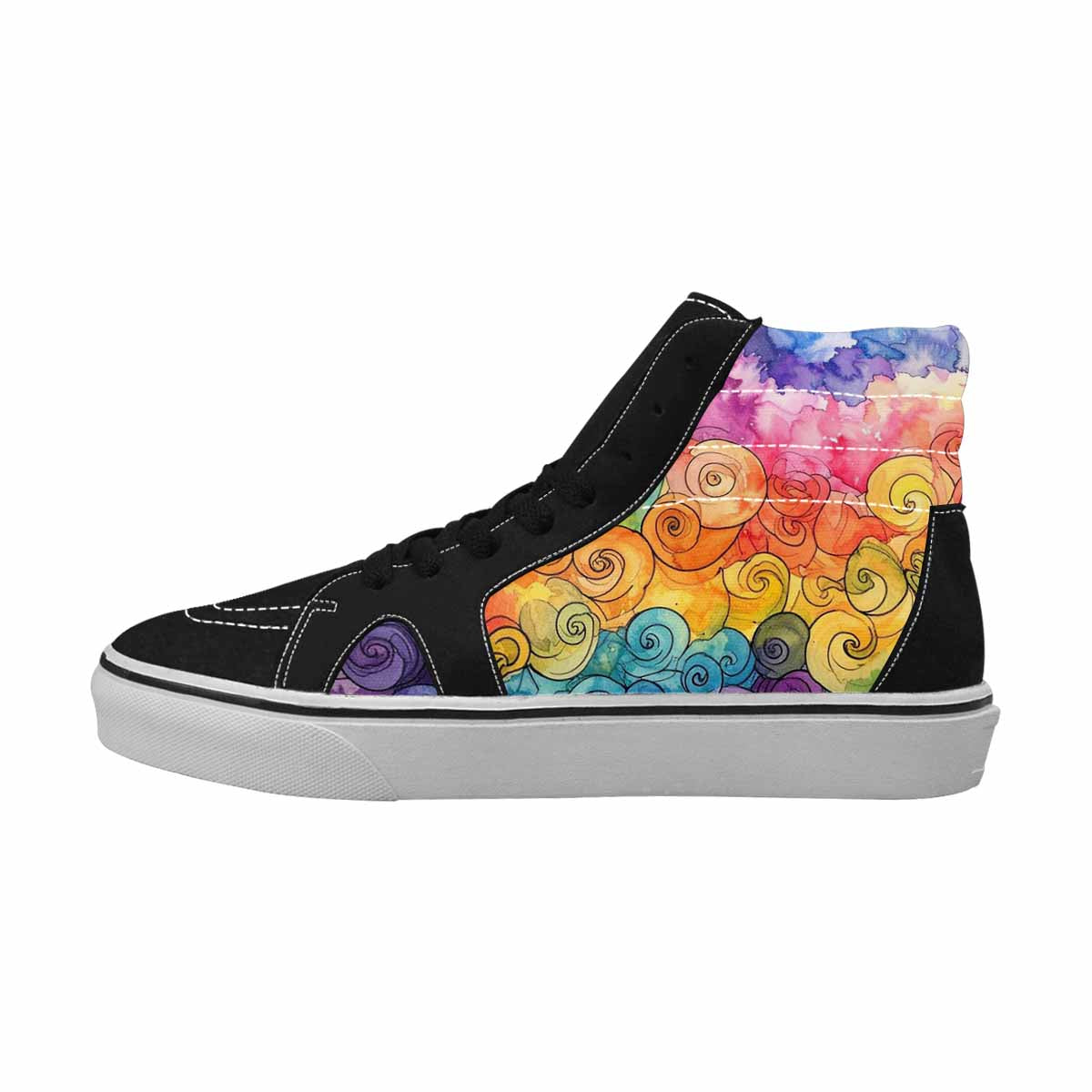 WOMEN'S Tie Dye High Top Canvas Made To Order Dreamcore Customized Sneakers