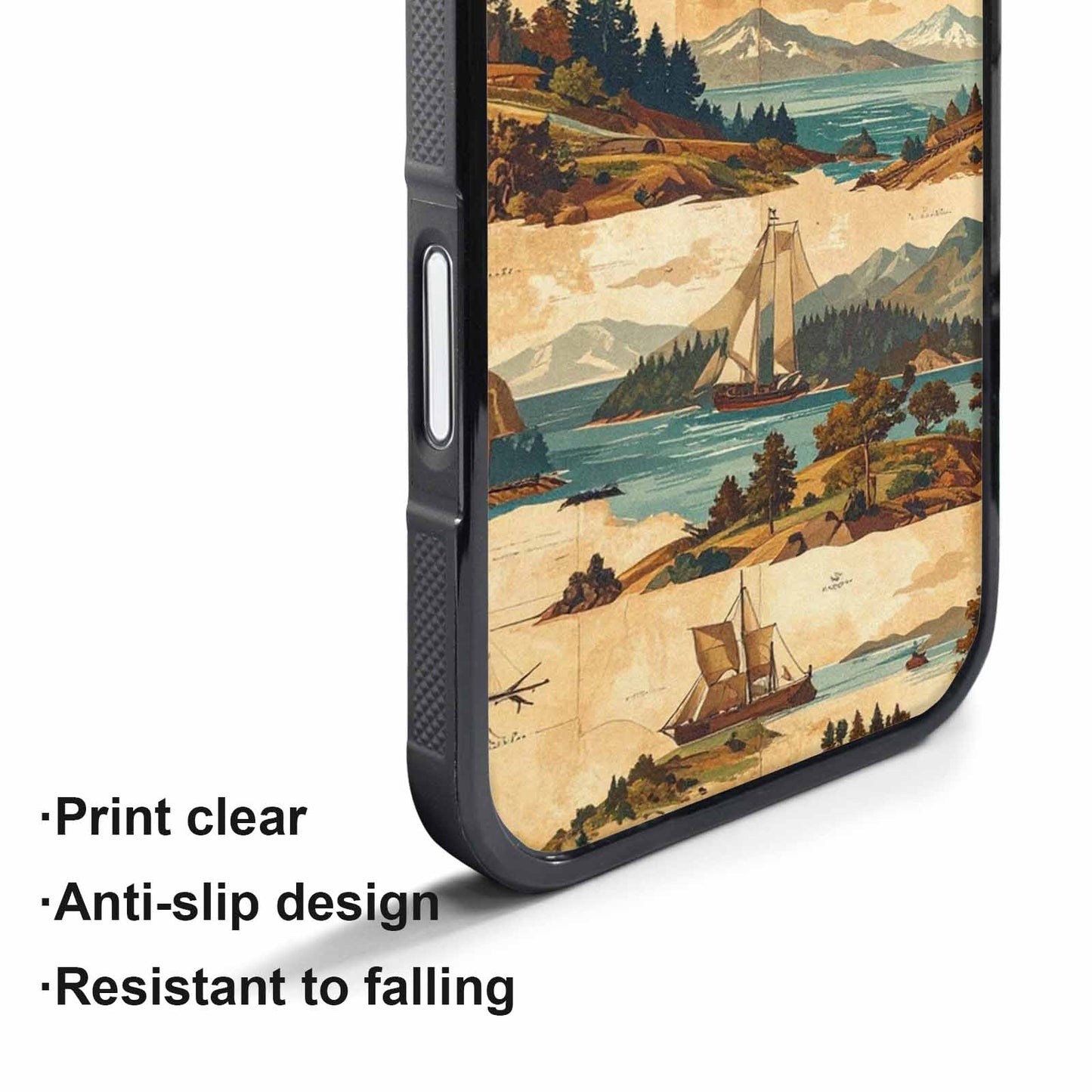 iPhone 17 Pro Max Case — Vintage Travel Artwork Pattern Retro Vintage, Custom Printed Phone Case