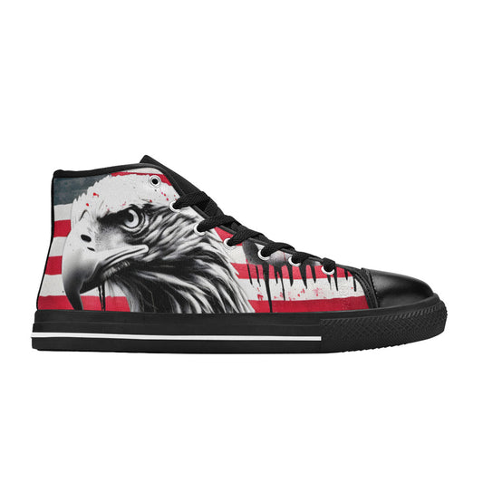 WOMEN'S Patrotic Eagle Art High Top Canvas Dark Academia Custom Shoes