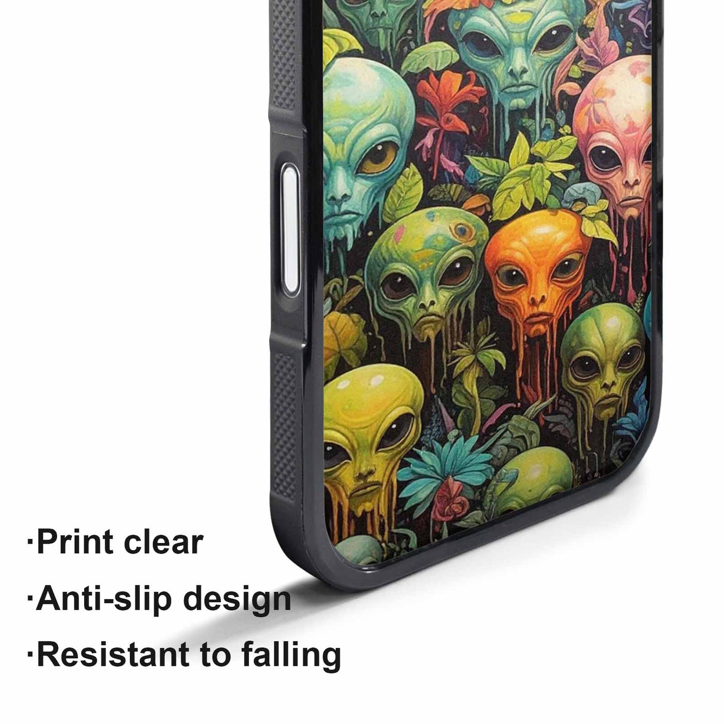 iPhone 17 Pro Max Case — Aliens Pattern Hundreds Of Alien Scifi, Custom Made Phone Cover
