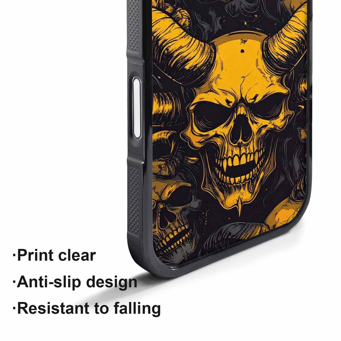 iPhone 17 Pro Case — Skull Dark Art Gothic Print Gothic, Custom Printed Phone Case