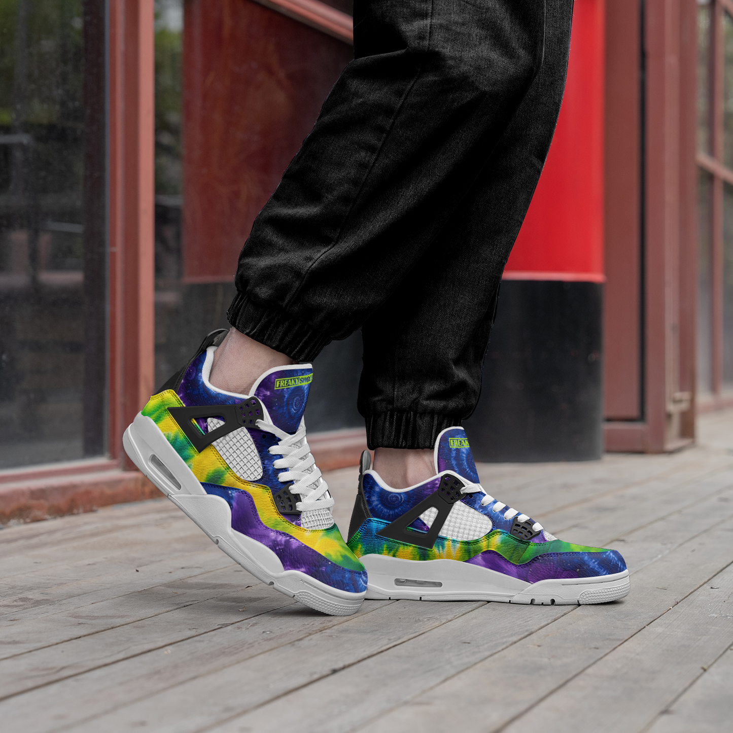 Tie Dye Love Unisex Non Slip Lace Up Breathable Fashion Sneakers