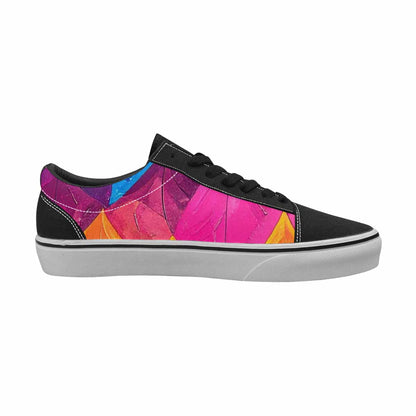 MEN'S Pansexual Flag Color Canvas Lace-Up Wallpaper Art Sneakers