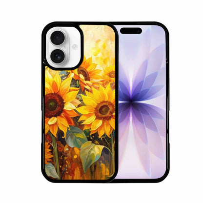 iPhone 17 Case — Impressionist Sunflower Brushstroke Pattern Floral, Unique Phone Case Design