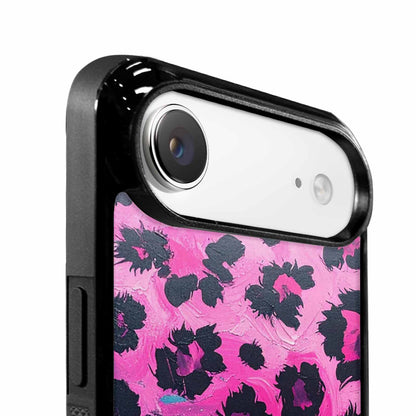 iPhone 17 Air Case — Leopard Neon Pink Teal Airbrush Animal, Custom Designed Case Cover