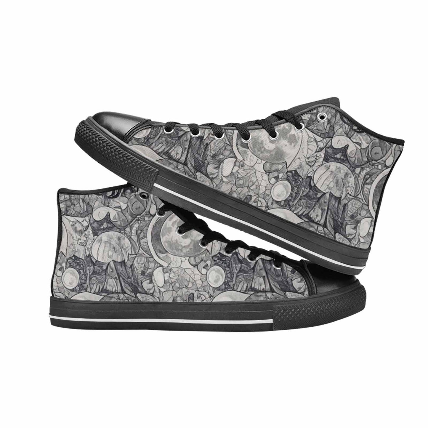 MEN'S Wolves Everywhere Collage High Top Canvas Dreamcore Sneakers
