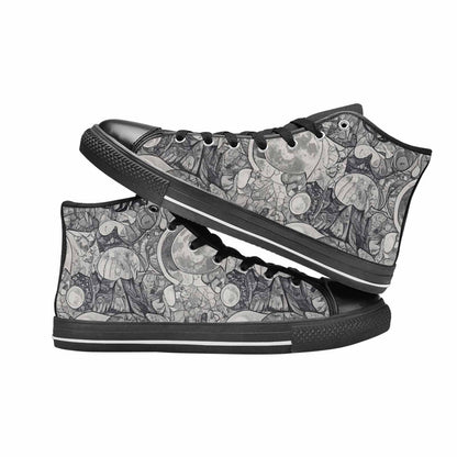 MEN'S Wolves Everywhere Collage High Top Canvas Dreamcore Sneakers