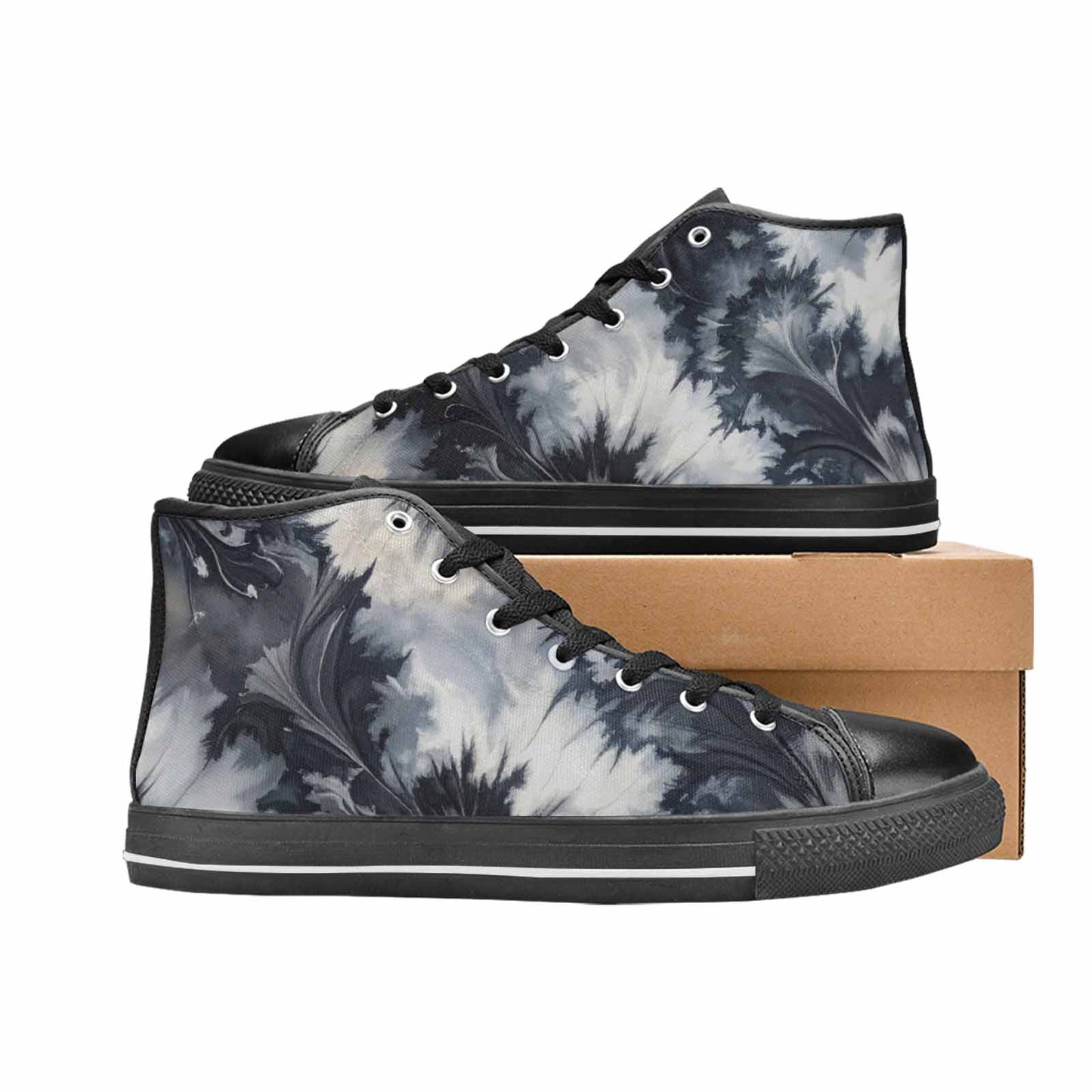 MEN'S Tie Dye - High Top Canvas Wallpaper Art Sneakers