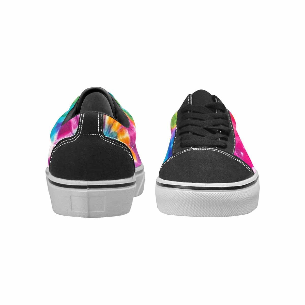 WOMEN'S Tie Dye Rainbow Twist Canvas Lace-Up Cottagecore Custom Sneakers