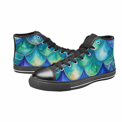 MEN'S Mermaid Scale High Top Canvas Y2K Shoes