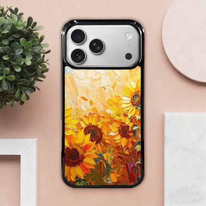 iPhone 17 Pro Max Case — Impressionist Sunflower Brushstroke Pattern Floral, Custom Art Phone Cover