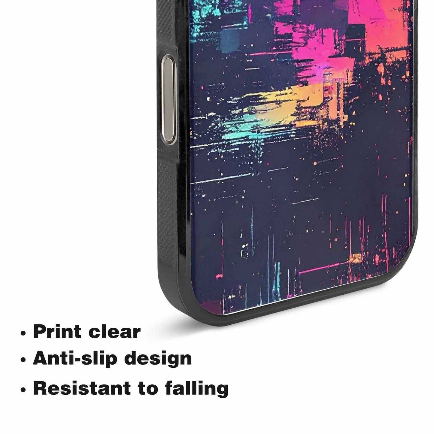 iPhone 15 Pro Max Case — Glitch Dark Art Seamless Pattern Vibrant, Unique Phone Case Design