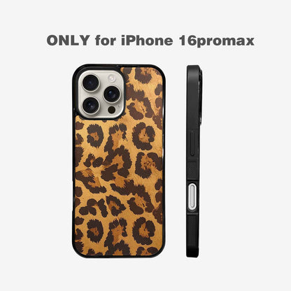iPhone 16 Pro Max Case — Classic Leopard Print Warm Golden Tan, Custom Art Phone Cover