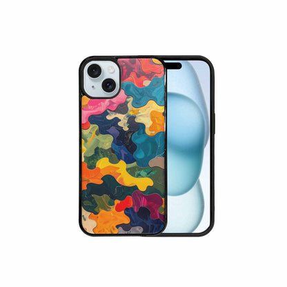 iPhone 15 Plus Case — Camo Patches Full Color Vibrant Camo, Customized Protective Case