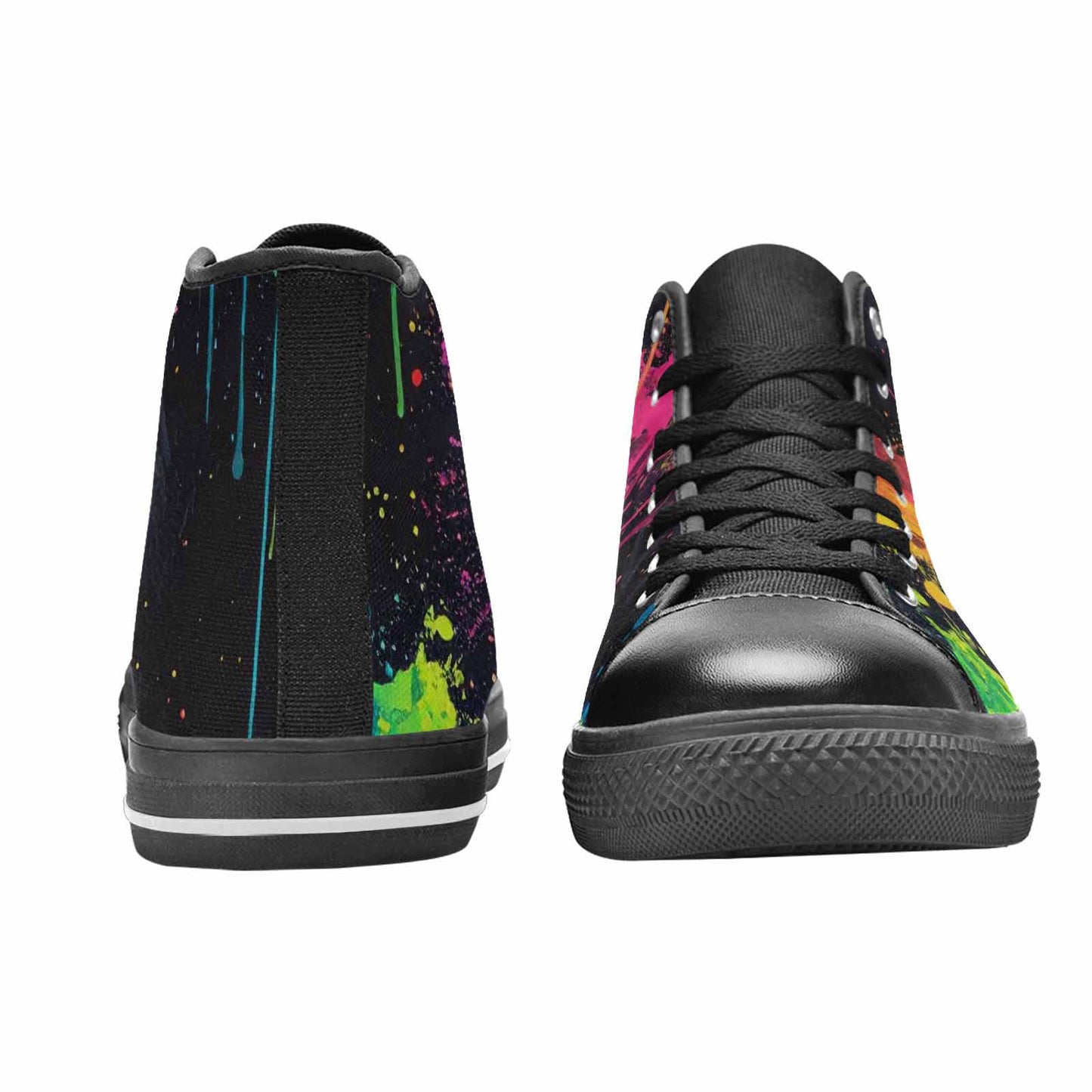 WOMEN'S Paint Splatter High Top Canvas Aesthetic Sneakers