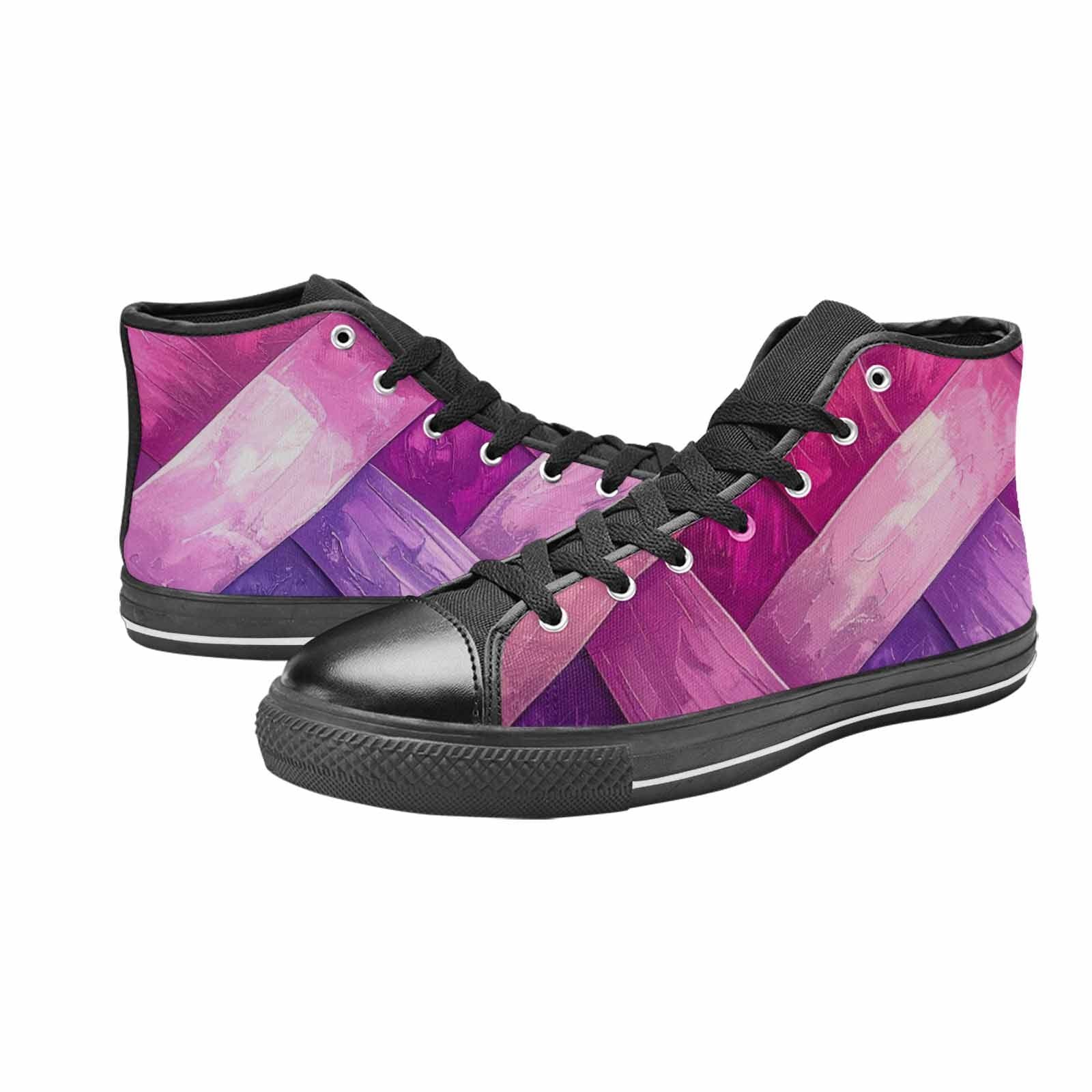 MEN'S Bisexual Flag Color High Top Canvas Y2K Custom Sneakers
