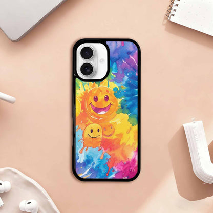 iPhone 17 Case — Smiley Facessmiley Faces Tie Original Art, Custom Printed Phone Case