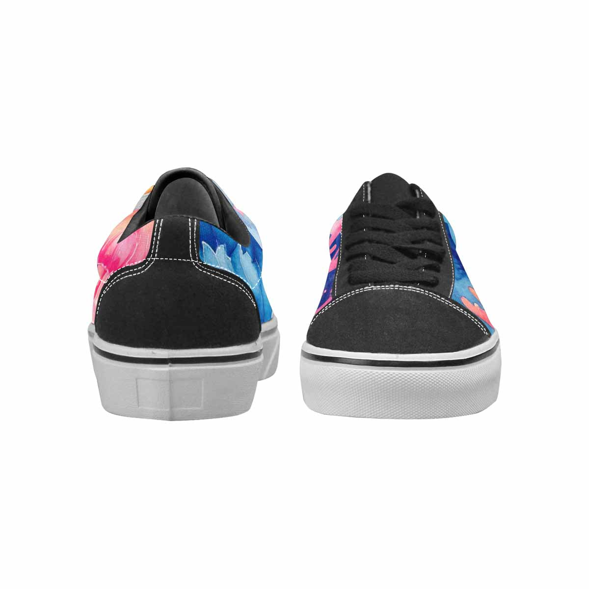 WOMEN'S Fish Scale Coral Canvas Lace-Up Surreal Sneakers