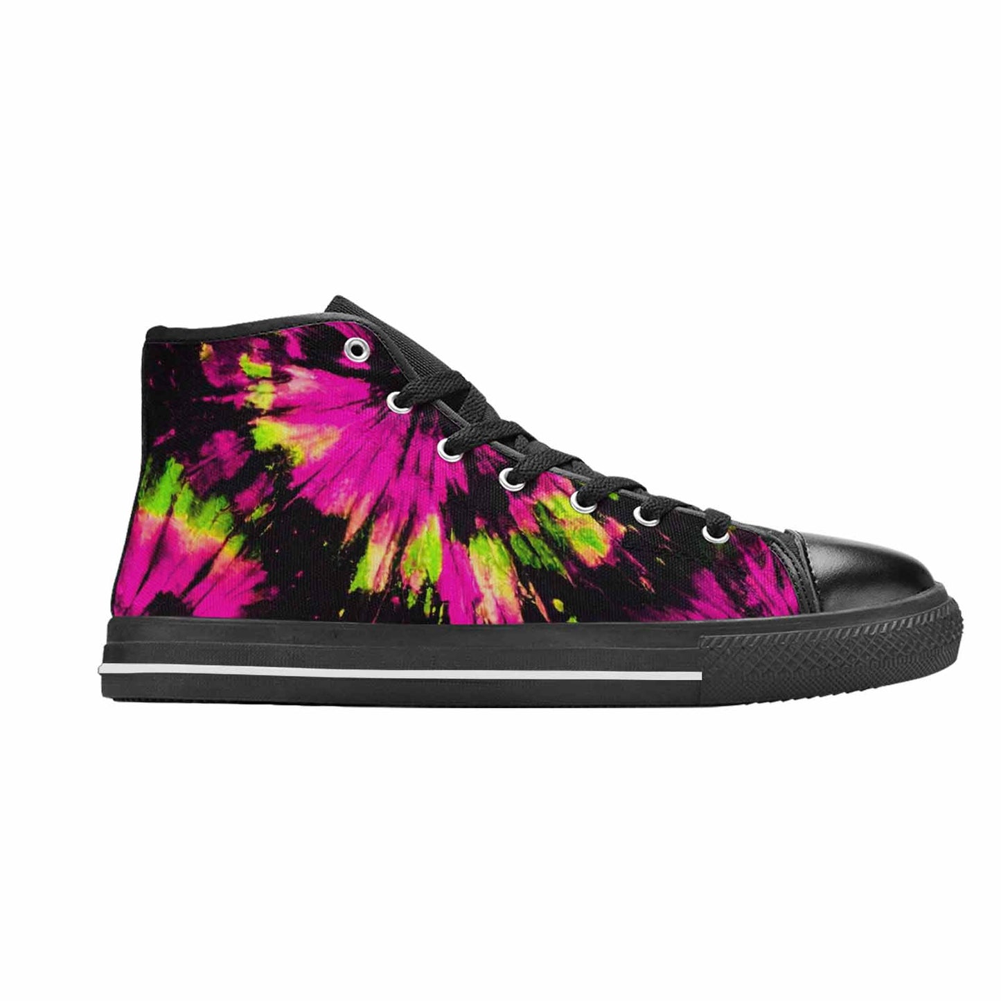 MEN'S Acid Wash Tie Dye Neon High Top Canvas Dreamcore Custom Sneakers