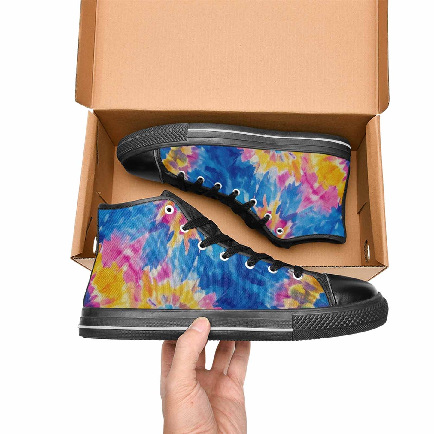MEN'S Tie Dye Swirl High Top Canvas Y2K Shoes