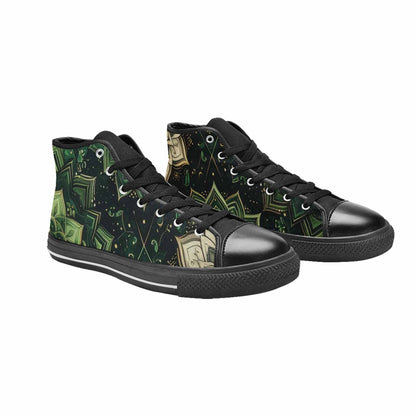 MEN'S Mandala High Top Canvas Neon Fantasy Custom Shoes