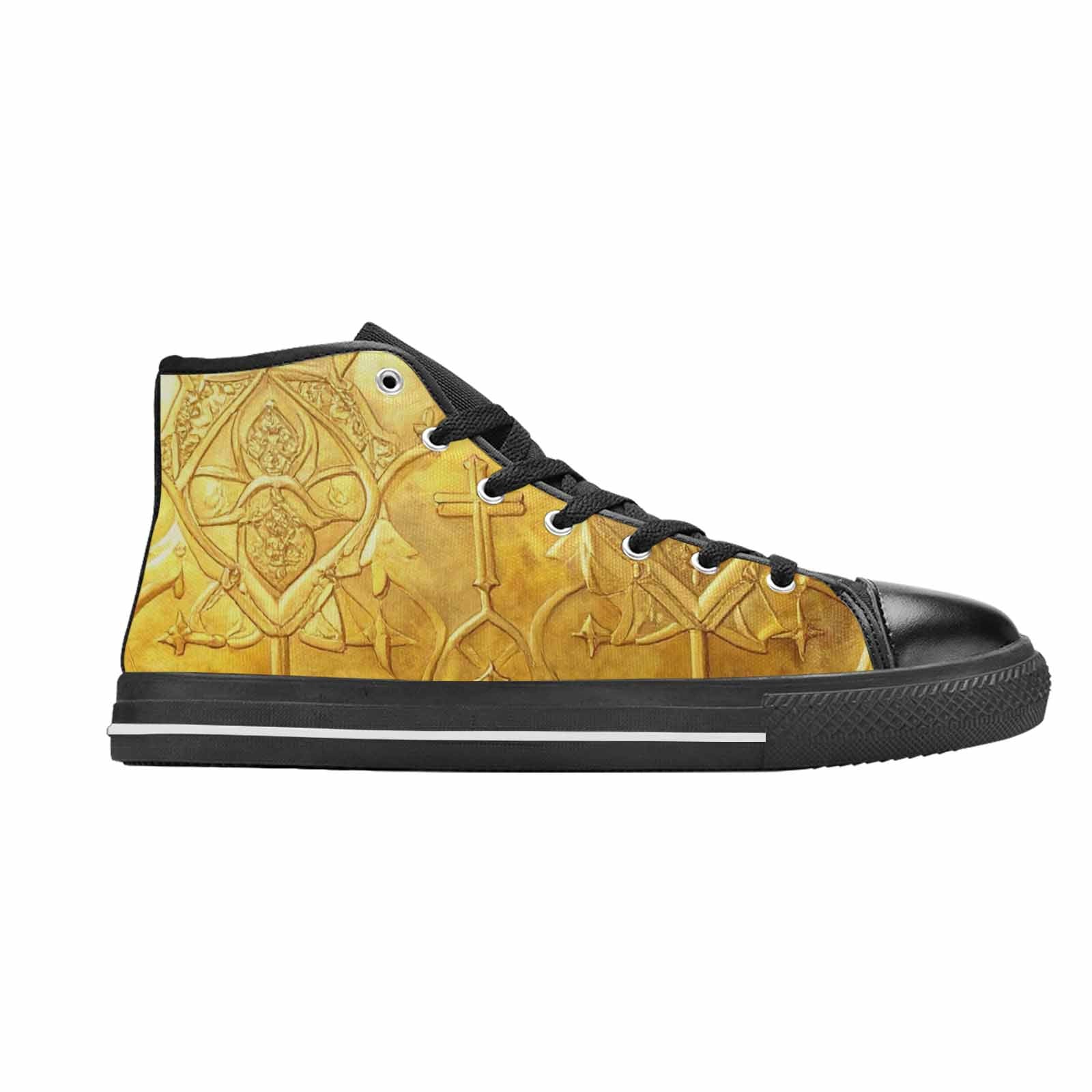 MEN'S Cross Faith Iconography High Top Canvas Cottagecore Shoes