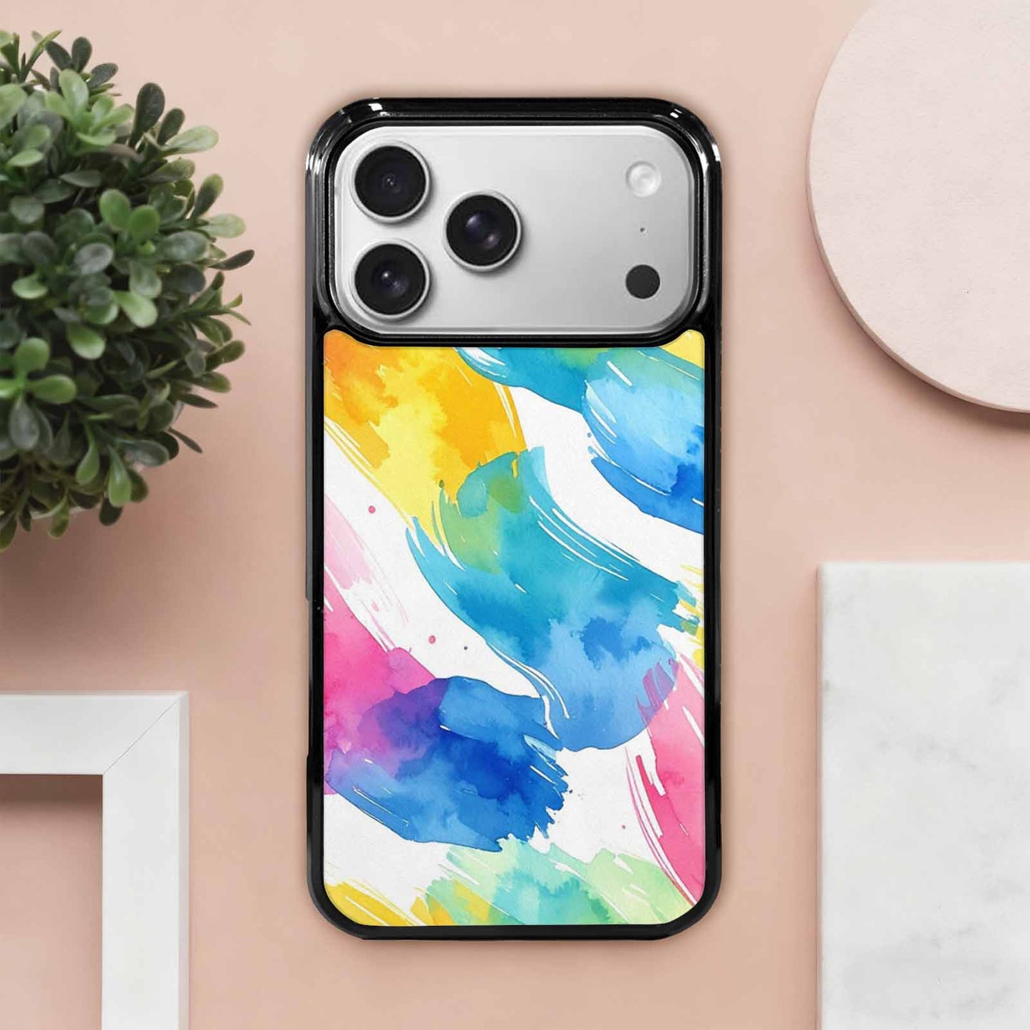 iPhone 17 Pro Max Case — Trans Strong Watercolor Seamless Watercolor Abstract, Custom Art Phone Cover