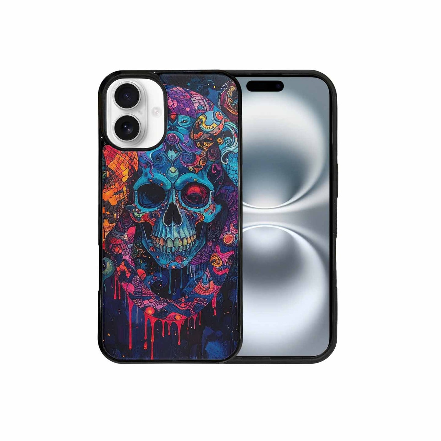 iPhone 16 Plus Case — Snakes And Skulls And Snakes Skulls, Custom Made Phone Cover