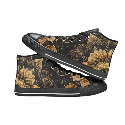 MEN'S Mandala High Top Canvas Cottagecore Custom Sneakers