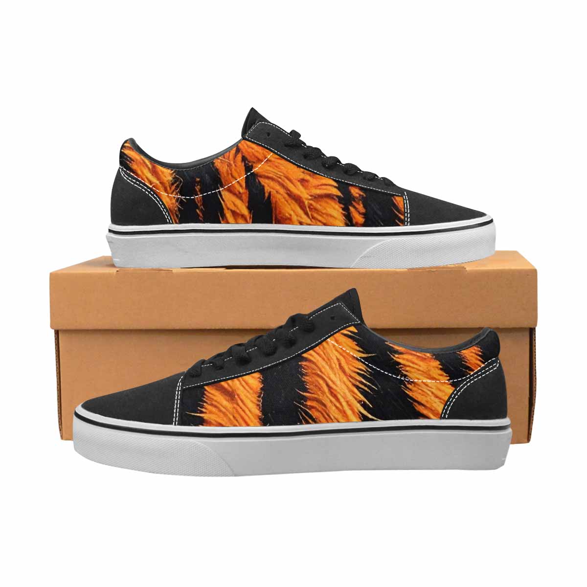 MEN'S Bold Tiger Stripe Canvas Lace-Up Dreamcore Sneakers