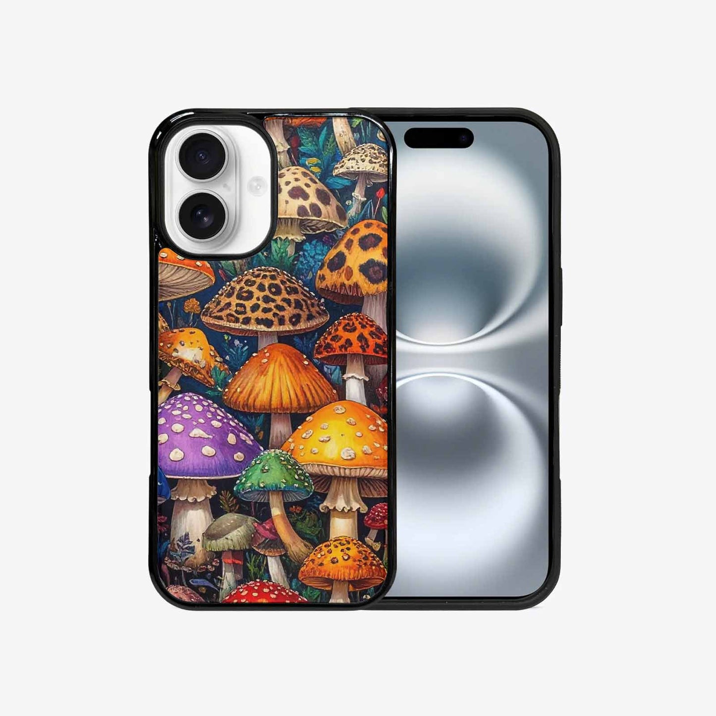 iPhone 16 Case — Mushrooms Pattern Hundreds Of 0x7, Custom Phone Case