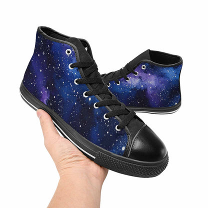 WOMEN'S Galaxy Art - High Top Canvas Aesthetic Sneakers