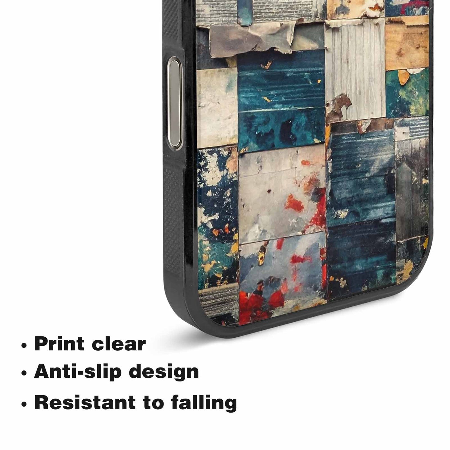 iPhone 16 Pro Max Case — Distressed Grunge Texture Pattern Hundreds Of, Custom Phone Case