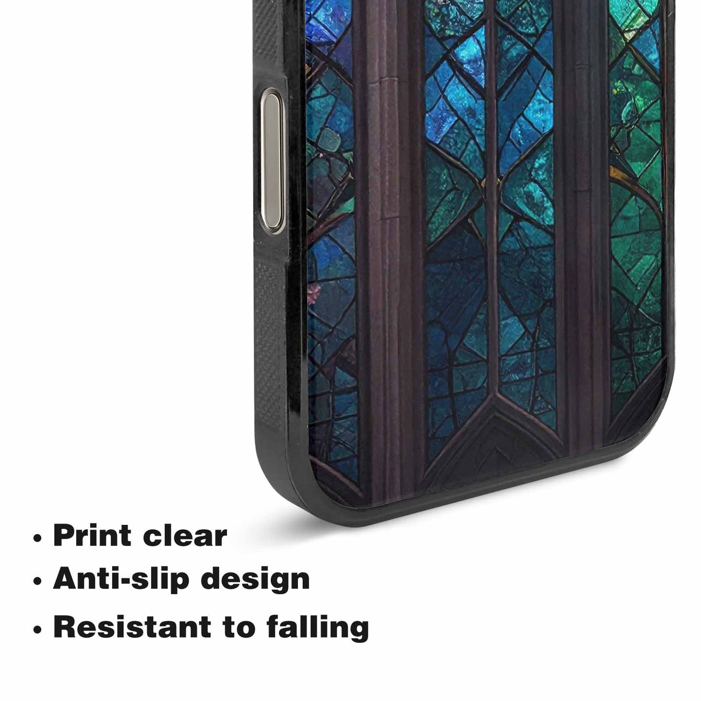 iPhone 16 Pro Max Case — Stained Glass Cathedral, Custom Made Phone Cover