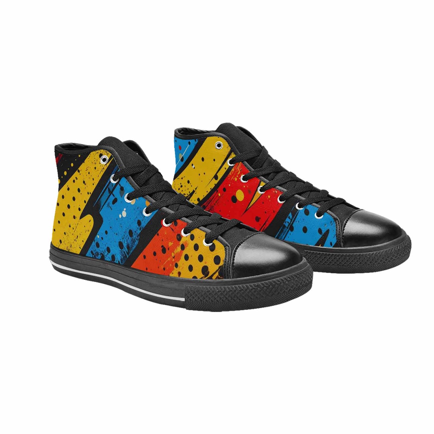 WOMEN'S Comic Book Halftone High Top Canvas Y2K Sneakers