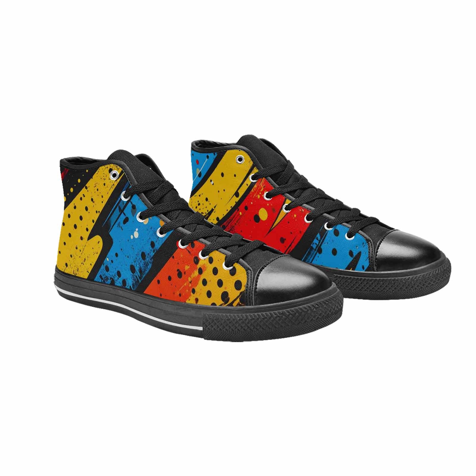 WOMEN'S Comic Book Halftone High Top Canvas Y2K Sneakers
