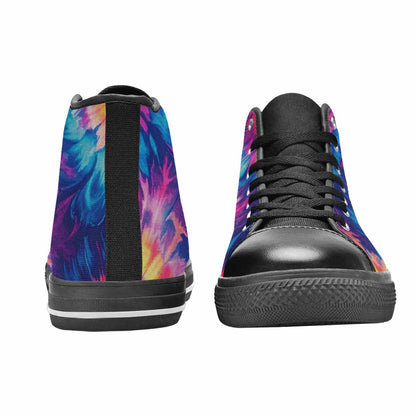 MEN'S Tie Dye Swirl High Top Canvas Cottagecore Sneakers