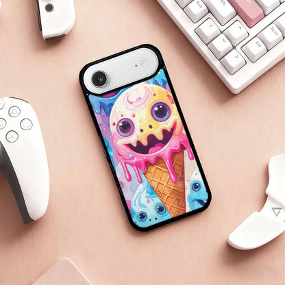 iPhone 17 Air Case — Melting Icecream Cone Monster Original Art, Custom Designed Case Cover