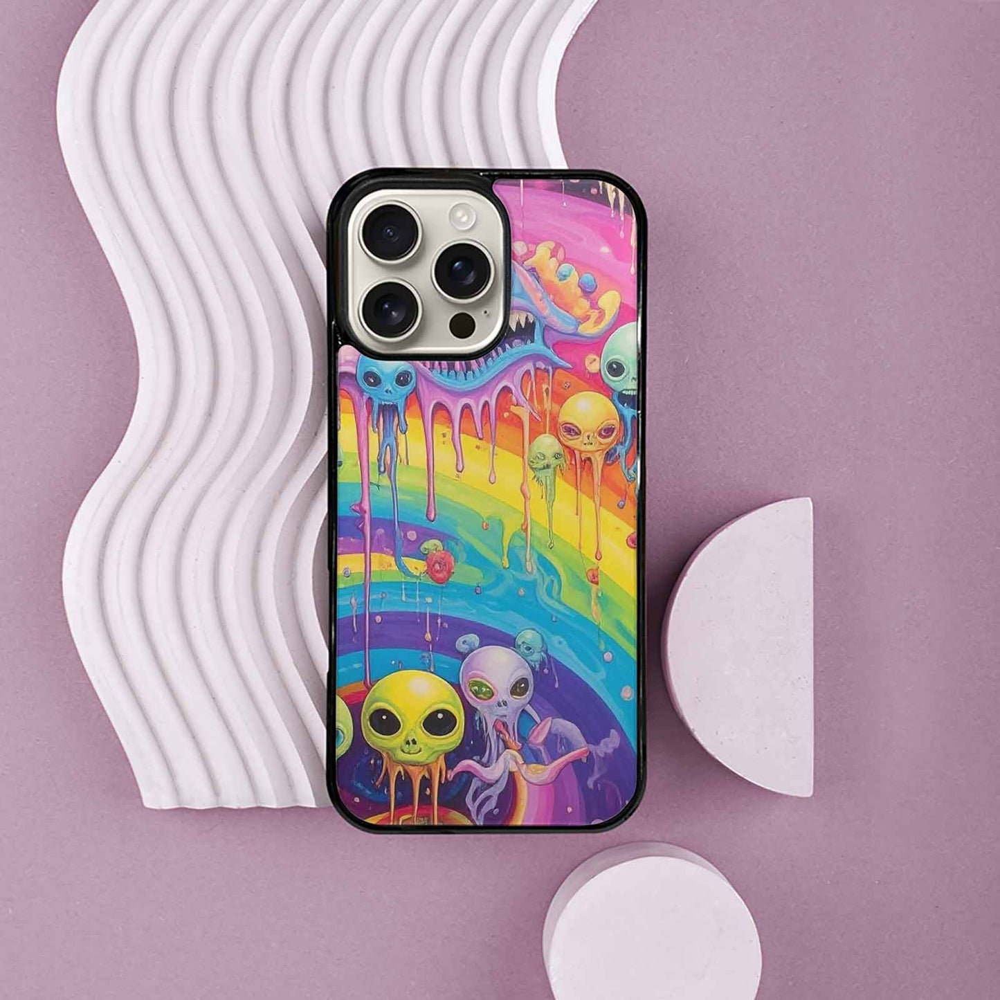 iPhone 16 Pro Max Case — Aliens Tie Dyemelting Aliens P, Personalized Phone Case