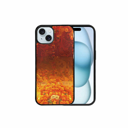 iPhone 15 Plus Case — Marigold Day Of The Dead Marigold, Custom Made Phone Cover
