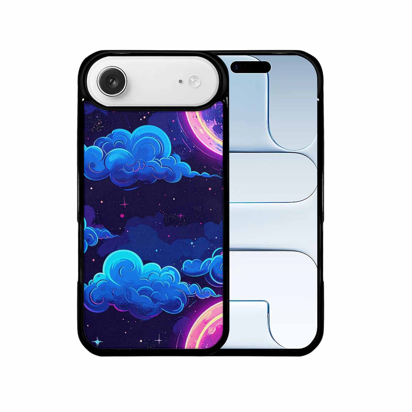 iPhone 17 Air Case — Neon Winter Moon Seamless Cartoon Cute, Custom Art Phone Cover