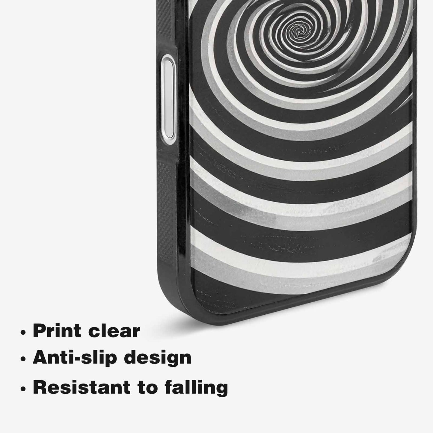 iPhone 16 Case — Hypnotic Spiral Optical Illusion Motif High, Custom Made Phone Cover