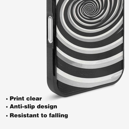 iPhone 16 Case — Hypnotic Spiral Optical Illusion Motif High, Custom Made Phone Cover