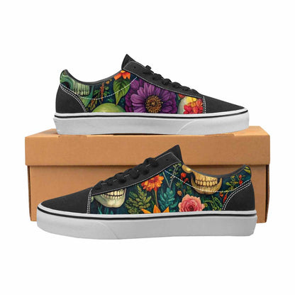WOMEN'S Skulls  Botanical Skulls Lace-Up Canvas Dreamlike Shoes