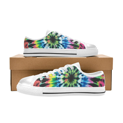 MEN'S Cc Tie Dye Art Canvas Vibrant Chaos Custom Shoes