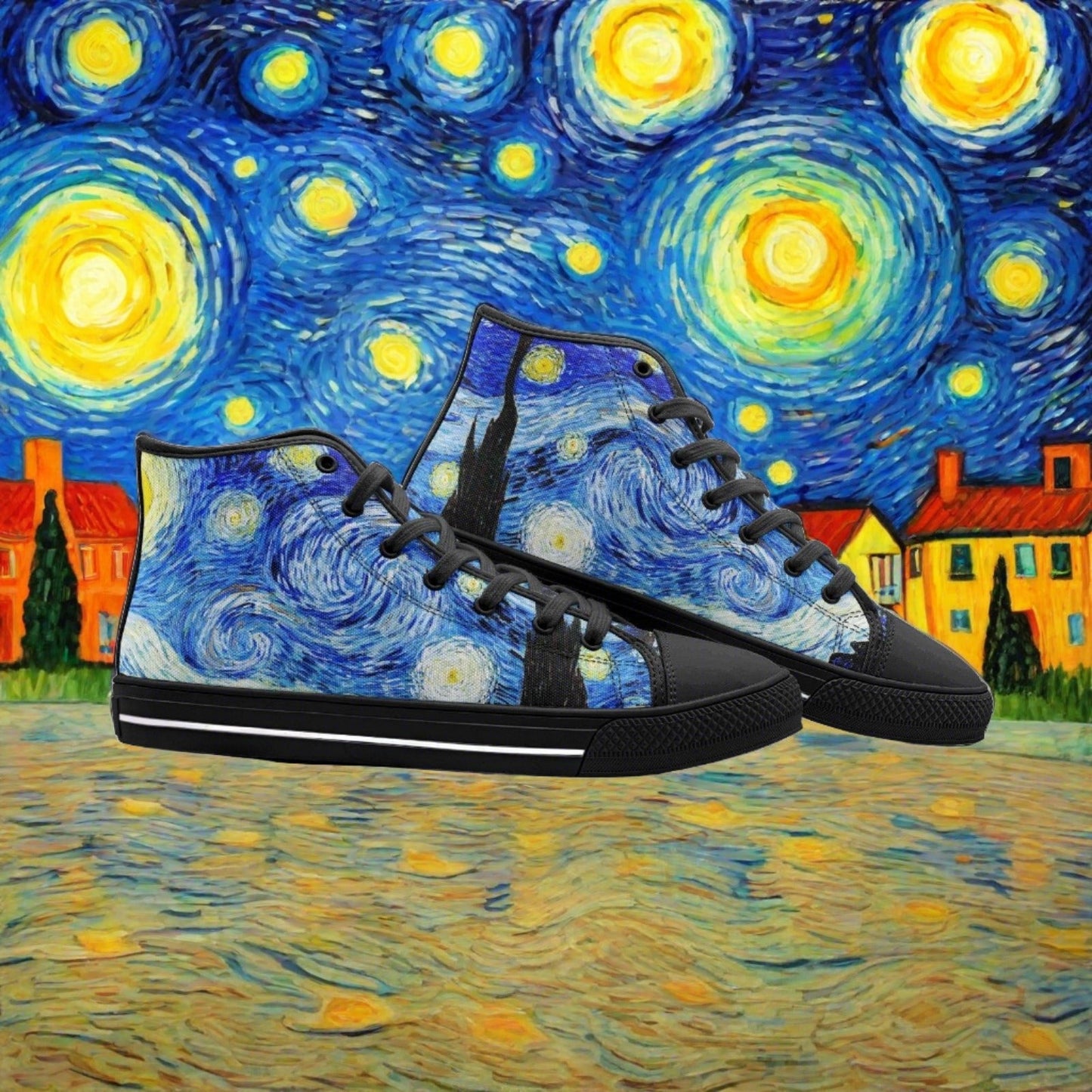 Viking Teal Gold Wearable Bold Art - Freaky Shoes | Custom Art Sneakers