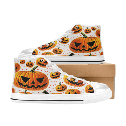 MEN'S Halloween Art 3 Men’S High Top Canvas Neon Fantasy Custom Sneakers
