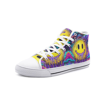 Acid Bloom Unisex High Top Canvas Shoes
