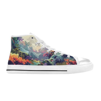 Camo Design 1 Kids' High Top Canvas Shoes